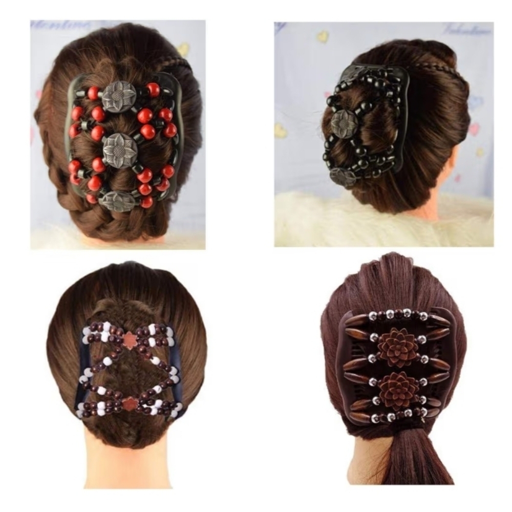 💎$3 WITH BUNDLE💎 Brown Beaded Hair Combs - Picture 4 of 5
